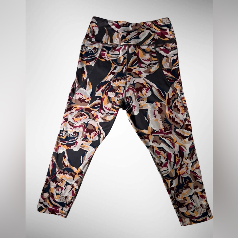 Nanette Lepore Play Abstract Floral 7/8 Leggings w/ Pocket | Size L - Picture 3 of 12